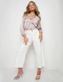 Rockmans Long Sleeve Neck Detail Floaty Top Mink - 20