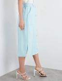 Rockmans Midi Length Button Curved Hem Belted Skirt - Mother's Day Sale 2023