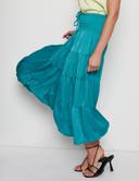 Rockmans Satin Tiered Maxi Skirt