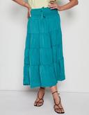 Rockmans Satin Tiered Maxi Skirt