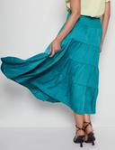 Rockmans Satin Tiered Maxi Skirt