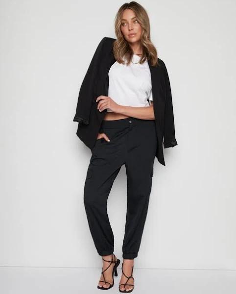 Rockmans - Womens Activewear - Ankle Length Satin Cargo Jogger - 24