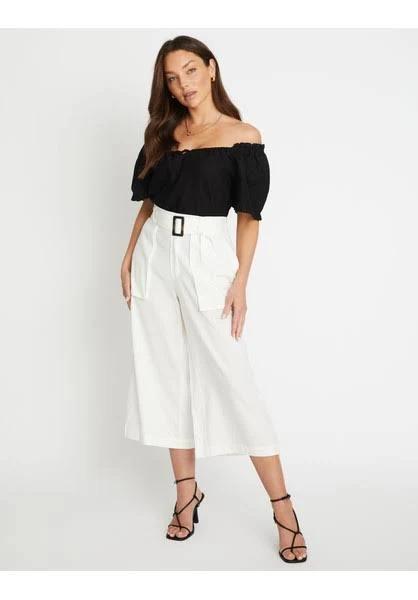 Rockmans - Womens Pants - Belted Wide Leg Pant