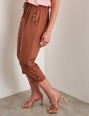 Rockmans - Womens Pants - Crop Linen Button Pants