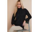 Roll Neck Chevron Cable Jumper