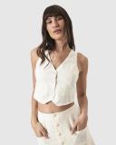 Rolla's Dallas Linen Vest | Off White | Size XL | Shopbop