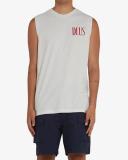Rosso Muscle - Vintage White, S - Deus Tees