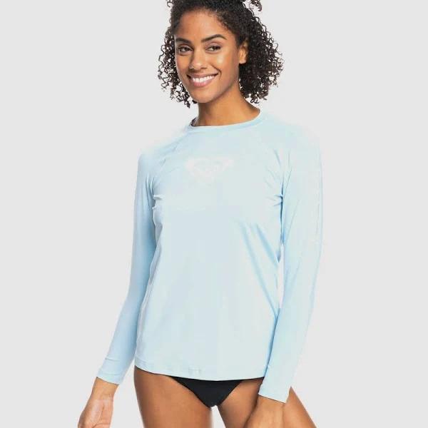 Roxy Beach Classics Long Sleeve UPF Rash Vest in Blue XS