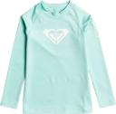 Roxy Girls' Whole Hearted Long Sleeve Rashguard Shirt - Beach Glass - Swimoutlet.com