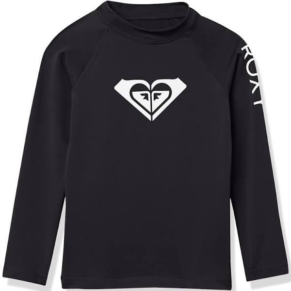 Roxy Girls' Whole Hearted Long Sleeve Shirt Rashguard Big Kid - Anthracite - Swimoutlet.com
