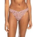 Roxy Rib Love The Sunseeker Bikini Pant Womens in Rustic Brown Animalia Dots