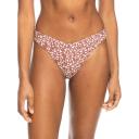 Roxy Rib Love The Sunseeker Bikini Pant Womens in Rustic Brown Animalia Dots