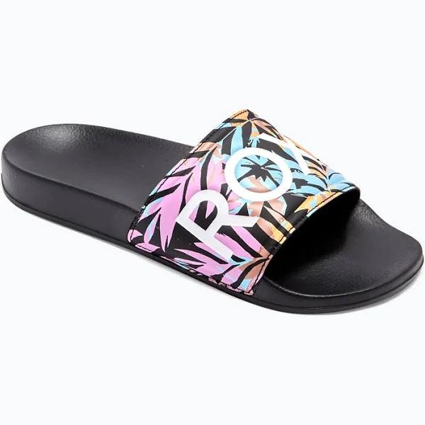 Roxy Slippy II Sliders - Black Multi