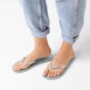 Roxy Viva IV Flip Flops - Metallic Silver