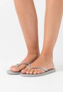 Roxy Viva IV Flip Flops - Metallic Silver