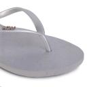 Roxy Viva IV Flip Flops - Metallic Silver