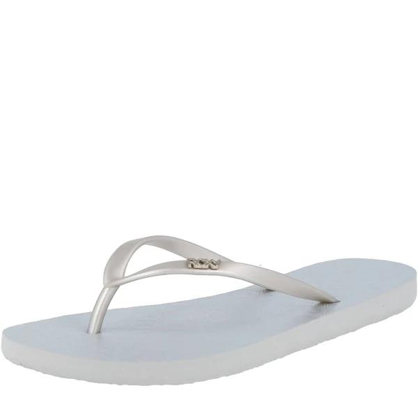 Roxy Viva IV Flip Flops - Metallic Silver