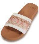 Roxy Women's Slippery LX Slides - Tan - Swimoutlet.com