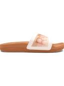 Roxy Women's Slippery LX Slides - Tan - Swimoutlet.com