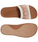 Roxy Women's Slippery LX Slides - Tan - Swimoutlet.com