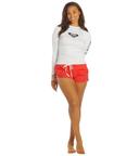 Roxy Women's Whole Hearted Long Sleeve UPF 50 Rashguard Bright White L