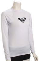 Roxy Women's Whole Hearted Long Sleeve UPF 50 Rashguard Bright White L