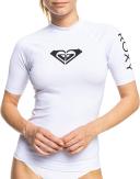 Roxy Women's Whole Hearted Short Sleeve Rashguard - Bright White - Swimoutlet.com