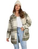 Roxy - Womens Checking It Out Overshirt Style Coat - Size XXL