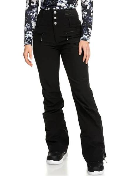 Roxy Womens Rising High Insulated Snow Pants - True Black | Snowboard Pants