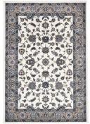 Royal Border Oriental Rug Size 120 x 170cm in White/Blue by Rug Culture