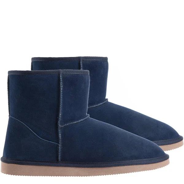 Royal Comfort UGG Slipper Boots Mens Leather Upper Wool Lining Breathable