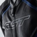RST Sabre CE Leather Jacket - Black/Blue