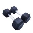 Rubber Hex Dumbbells 50kg Pairs