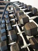 Rubber Hex Dumbbells 50kg Pairs