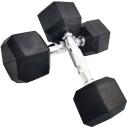 Rubber Hex Dumbbells 50kg Pairs