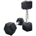 Rubber Hex Dumbbells 50kg Pairs