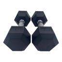 Rubber Hex Dumbbells 50kg Pairs