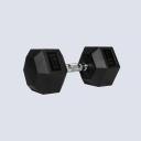 Rubber Hex Dumbbells 70kg Pair - Loaded Lifting