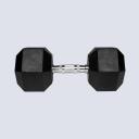 Rubber Hex Dumbbells 70kg Pair - Loaded Lifting