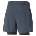 Run 2-in-1 Men's 5" Running Shorts in Dark Night/Black, Size 2XL, Polyester by Puma