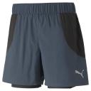 Run 2-in-1 Men's 5" Running Shorts in Dark Night/Black, Size Small, Polyester by Puma
