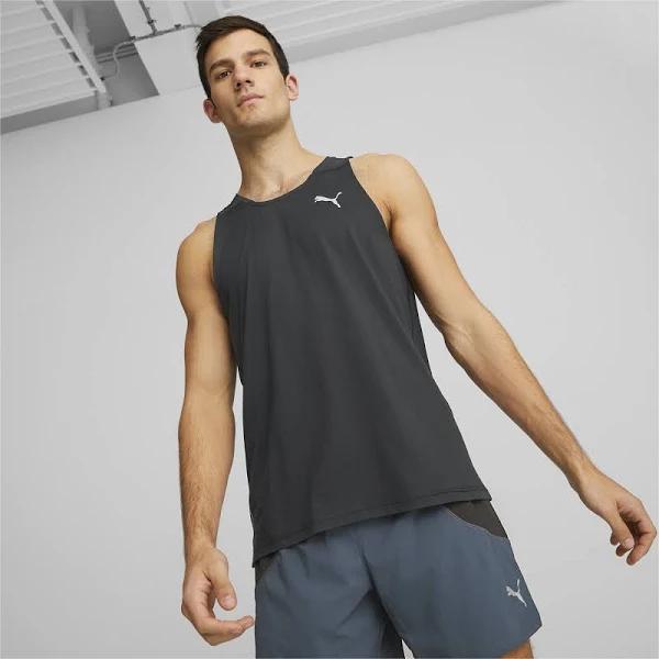Run Men's Cloudspun Singlet in Black, Size Small, Polyester/Elastane by Puma