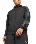 Run Men's Favourite Printed Woven Jacket in Black/Aop, Size XL, Polyester by Puma