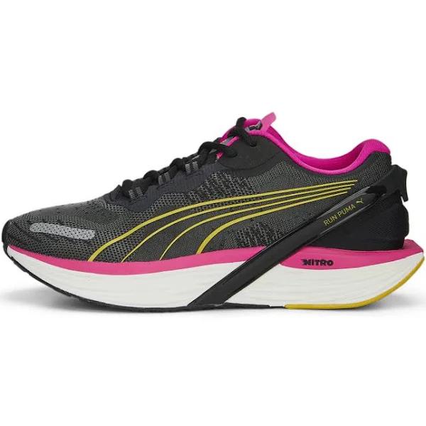Run XX Nitro Wns Women's Running Shoes in Black/Ravish/Fresh Pear, Size 6.5 by Puma