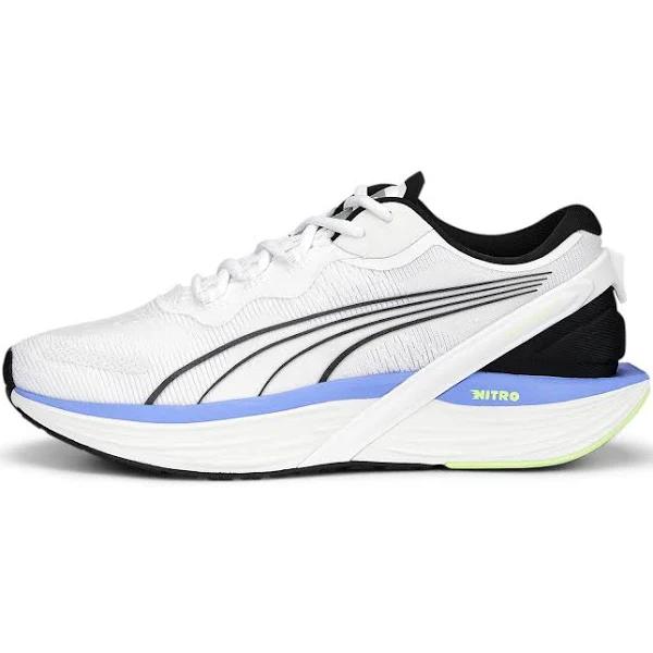 Run XX Nitro Wns Women's Running Shoes in White/Black/Elektro Purple, Size 8.5 by Puma
