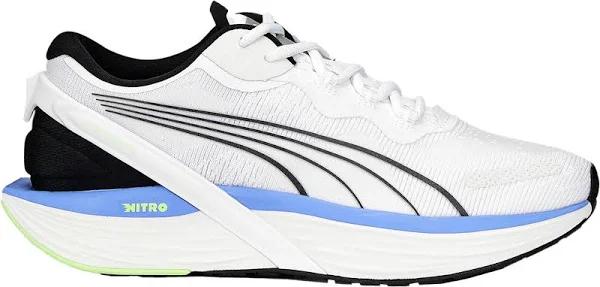 Run XX Nitro Wns Women's Running Shoes in White/Black/Elektro Purple, Size 8 by Puma