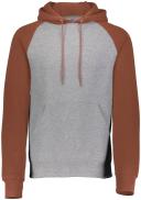 Russell Athletic 693HBM Dri-Power Fleece Colorblock Hoodie - Oxford/True Red - XL
