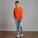 Russell Athletic 698HBM Dri-Power Fleece Crew Sweatshirt - Burnt Orange - S