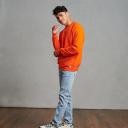 Russell Athletic 698HBM Dri-Power Fleece Crew Sweatshirt - Burnt Orange - S