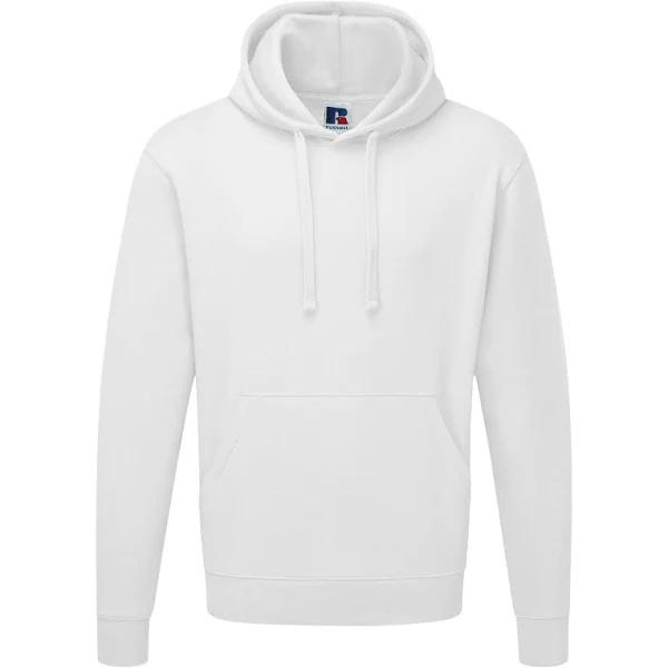 Russell Mens Authentic Hooded Sweatshirt / Hoodie White L